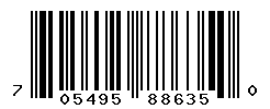 UPC barcode number 705495886350