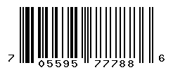 UPC barcode number 705595777886