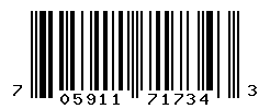 UPC barcode number 705911717343
