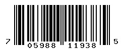 UPC barcode number 705988119385