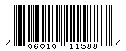 UPC barcode number 706010115887