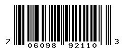 UPC barcode number 706098921103