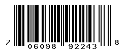 UPC barcode number 706098922438