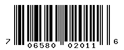 UPC barcode number 706580020116