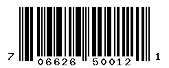 UPC barcode number 706626500121