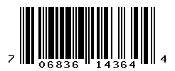 UPC barcode number 706836143644