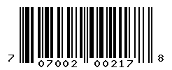 UPC barcode number 707002002178
