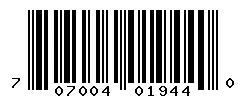 UPC barcode 707004019440
