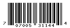 upc 707005311444 barcode image