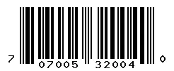 UPC barcode 707005320040