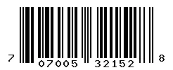 UPC barcode 707005321528