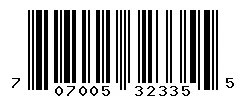 UPC barcode 707005323355
