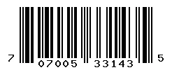 UPC barcode 707005331435