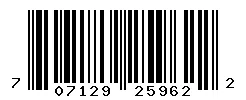 UPC barcode 707129259622
