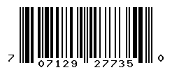 UPC barcode number 707129277350