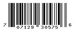 UPC barcode number 707129305756
