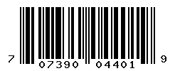 UPC barcode number 707390044019