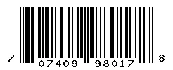 UPC barcode 707409980178