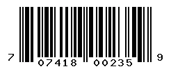 UPC 707418002359 barcode image