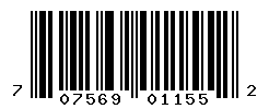 UPC barcode number 707569011552