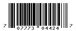 UPC barcode number 707773044247