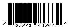 UPC barcode number 707773437674