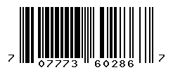 UPC barcode number 707773602867
