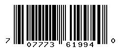 UPC barcode number 707773619940