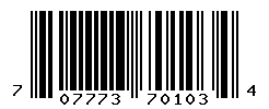 UPC barcode number 707773701034