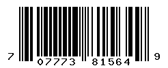 UPC barcode number 707773815649