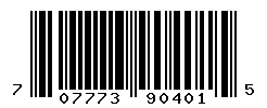 UPC barcode number 707773904015