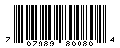 UPC barcode number 707989800804