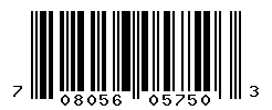 UPC barcode number 708056057503