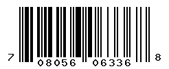 UPC barcode number 708056063368