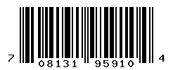 UPC barcode number 708131959104