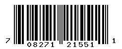 UPC barcode number 708271215511