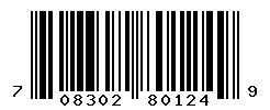 UPC barcode number 708302801249