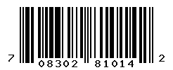 UPC barcode number 708302810142
