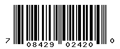 UPC barcode number 708429024200