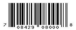 upc 708429080008 barcode image
