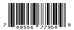 UPC barcode number 708556779509