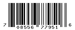 UPC 708556779516 barcode image