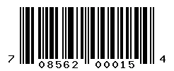 UPC barcode 708562000154
