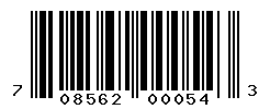 upc 708562000543 barcode image