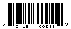 UPC barcode number 708562009119