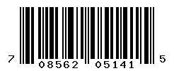 UPC barcode number 708562051415