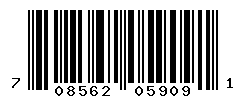 UPC barcode number 708562059091