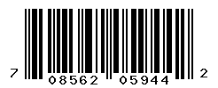 UPC barcode number 708562059442