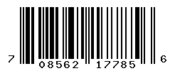 UPC barcode number 708562177856