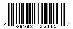 UPC barcode number 708562351157